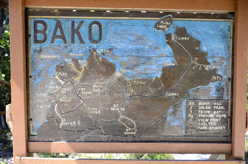 Karte Bako Nationalpark