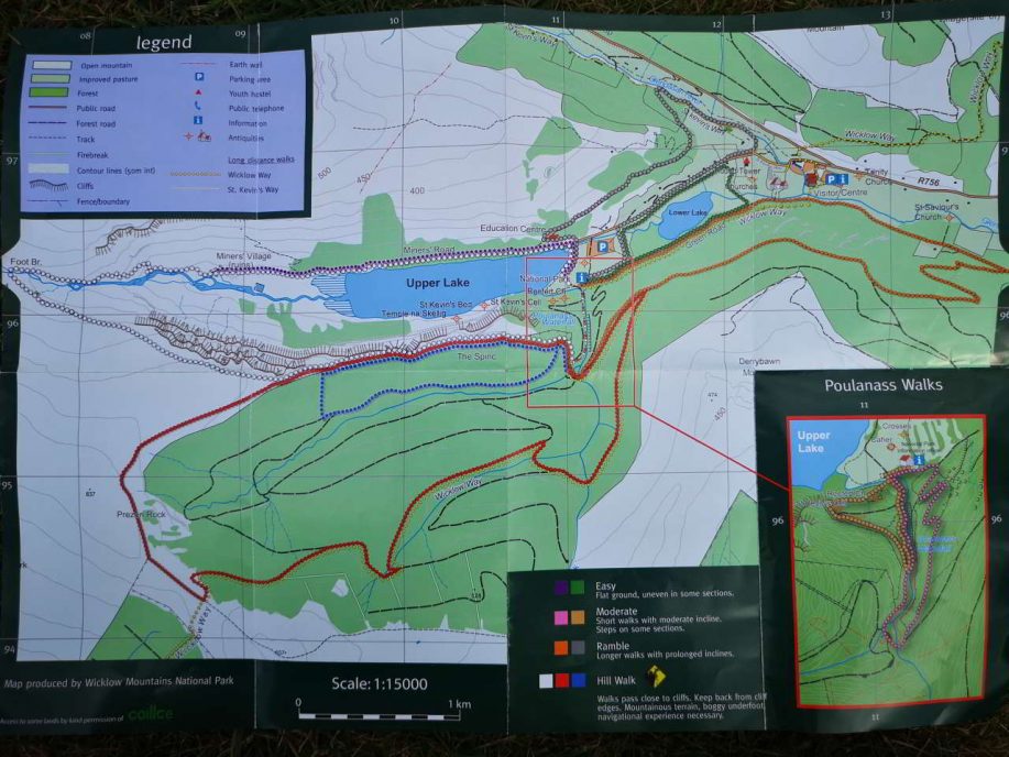 Wicklow Nationalpark Karte